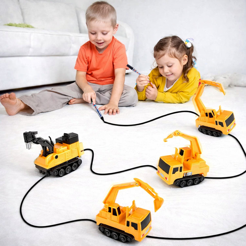 Creative Playset | Inductive Line Following Toy Car with Drawing Pen | Interactive Fun for Kids 3+