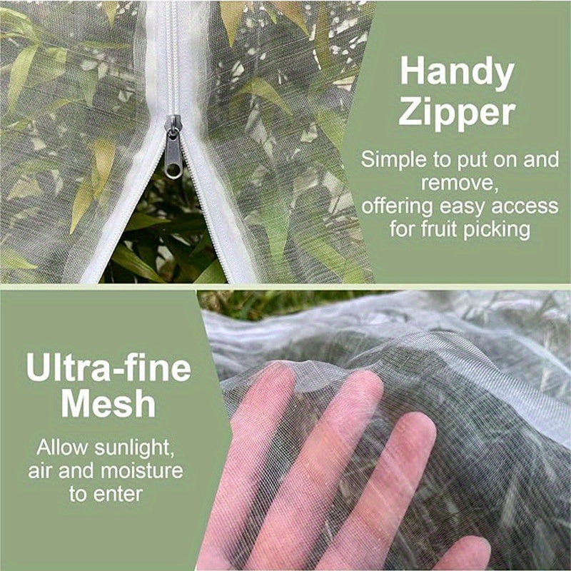 Garden Netting Pouch for Tree Fruit — Cinch-Close Protective Cover Against Birds & Insects | Outdoor & Garden