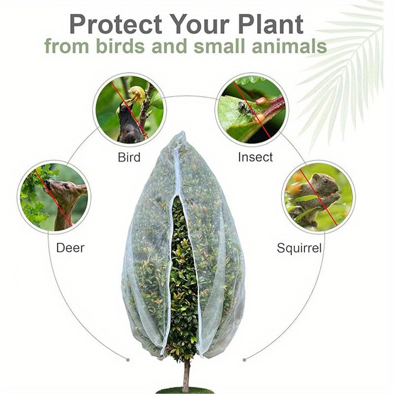 Garden Netting Pouch for Tree Fruit — Cinch-Close Protective Cover Against Birds & Insects | Outdoor & Garden