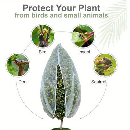 Garden Netting Pouch for Tree Fruit — Cinch-Close Protective Cover Against Birds & Insects | Outdoor & Garden