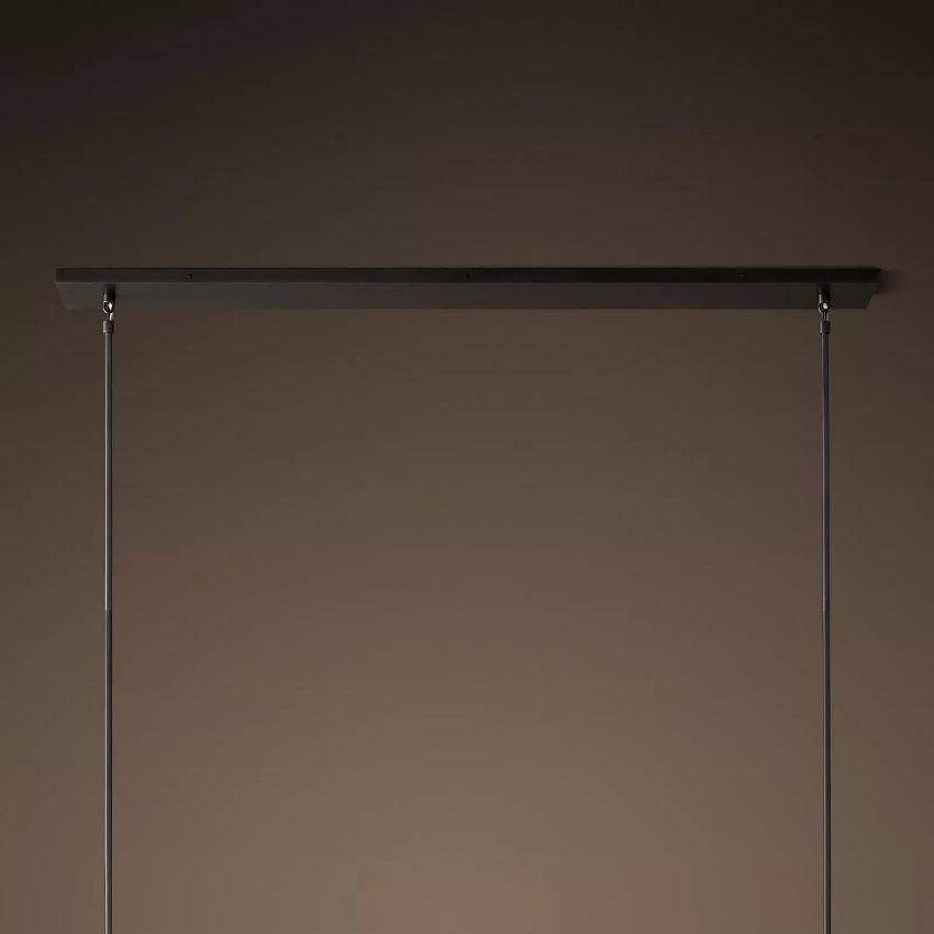 Linear Crystal Chandelier Brass & Glass LED Dining Room Statement Lighting Fixture Contemporary for Kitchen Island