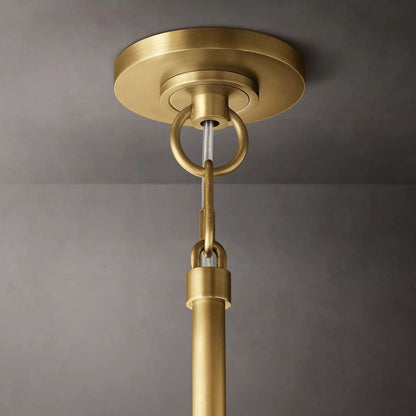 Spherical Crystal Chandelier with Brass Frame 24-72 Inch Modern Orb Light Fixture for Dining Room & Foyer
