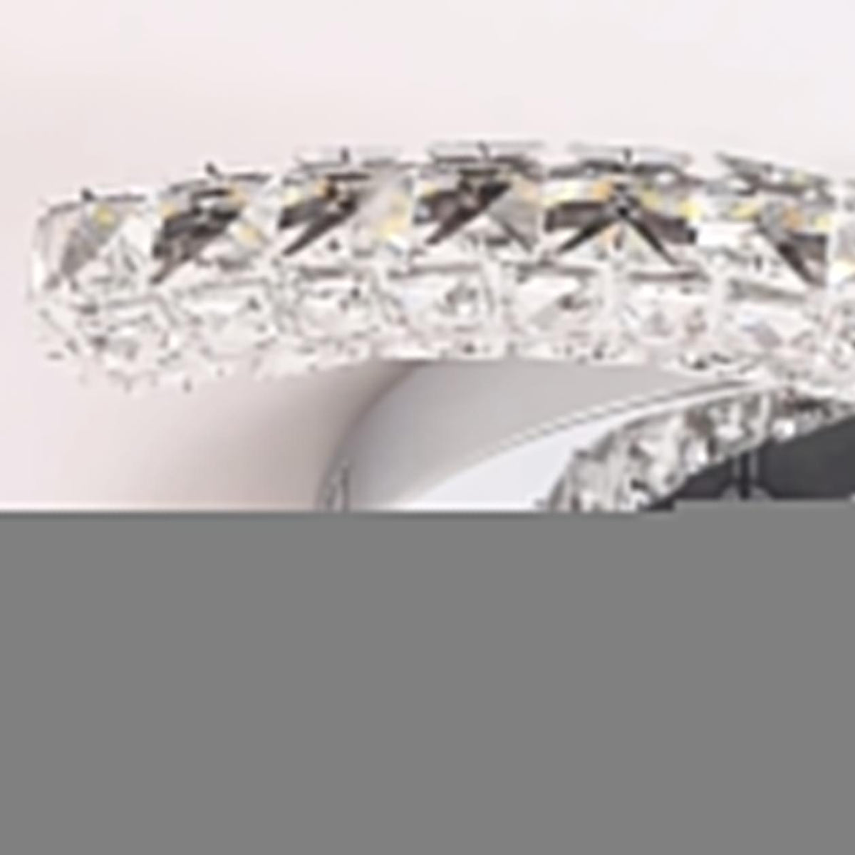 Flush Mount LED Ceiling Light 11 Inch Chrome Crystal Fixture Warm White for Bedroom Bathroom Living Room Hallway Entryway Small Space Modern