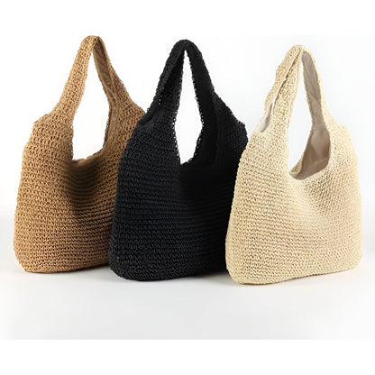 Ortekor Handbags | Women's Straw Tote Bag with Spacious Design | Versatile Summer Accessory for Effortless Style