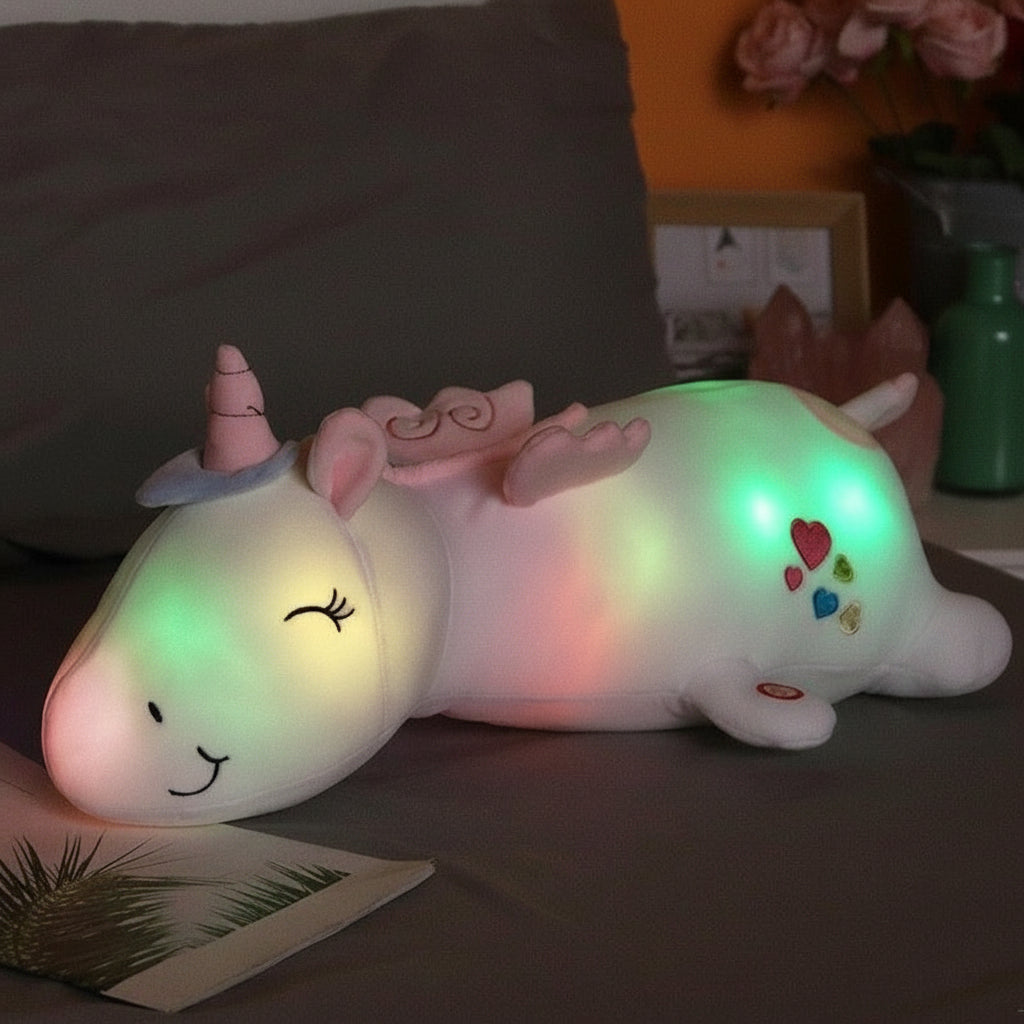 Cuddle Glow | LED Night Light Plush Unicorn with Soothing Glow | Soft Comfort for Bedtime