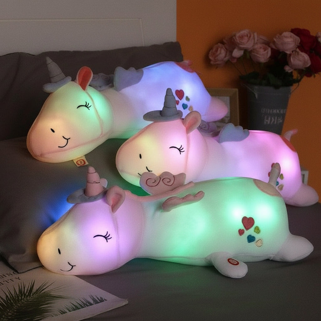 Cuddle Glow | LED Night Light Plush Unicorn with Soothing Glow | Soft Comfort for Bedtime