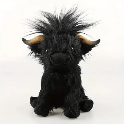 Shaggy Highland Cow Stuffed Animal Plush 10 Inch – Ultra Soft Cuddle Buddy for Kids & Adults, Nursery Decoration, Bedroom Companion