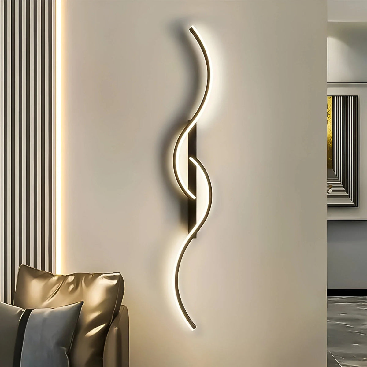 Curved Wall Sconce Light | Modern LED Design with Energy-Efficient Illumination | Versatile Wall Decor for Ambient Lighting