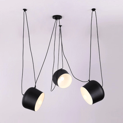 Modern Black Pendant Light with Drum Design | Stylish Kitchen Pendant Lighting for Ambient Illumination