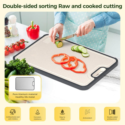 Versatile Kitchen Prep Board | Custom Cutting Board with Double-Sided Design & Juice Groove for Efficient Food Preparation
