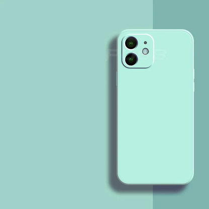 Soft Silicone iPhone Case for 11, 12, 13 Series – Slim Matte Grip Protection with Raised Edges and Full Camera Cover for Everyday Carry