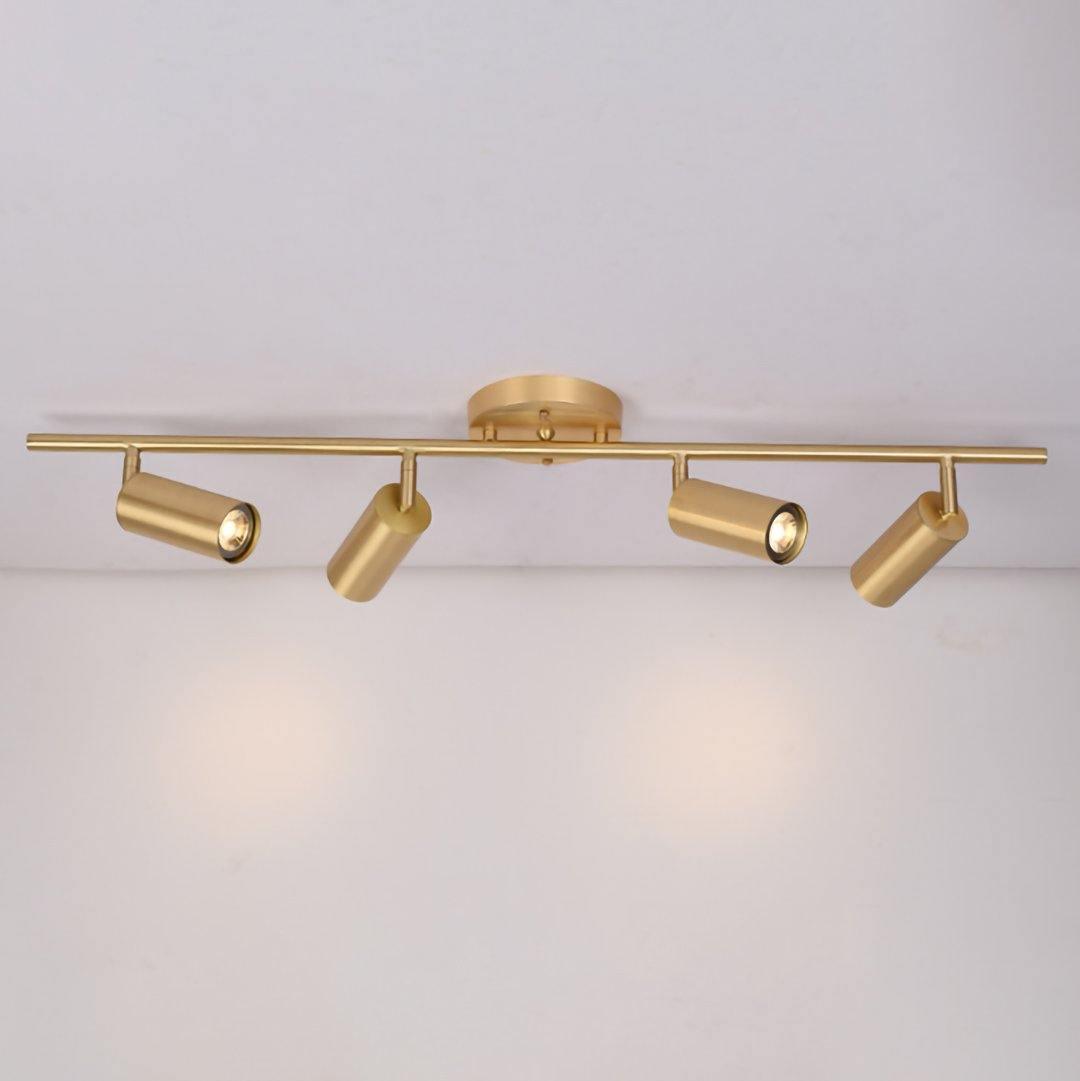Pivoting Metal Track Spotlight Fixture 350° Swivel Wall & Ceiling Mount LED Accent Light for Living Room Bedroom Kitchen Gallery Art Display
