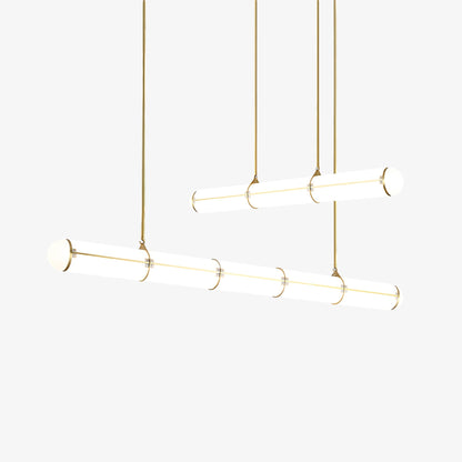 Linear Adjustable LED Overhead Fixture 59-Inch Metal Acrylic Three Color Temperatures for Dining Room Kitchen Living Space Modern Interior L