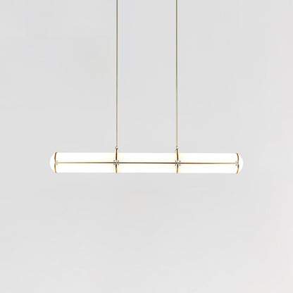 Linear Adjustable LED Overhead Fixture 59-Inch Metal Acrylic Three Color Temperatures for Dining Room Kitchen Living Space Modern Interior L
