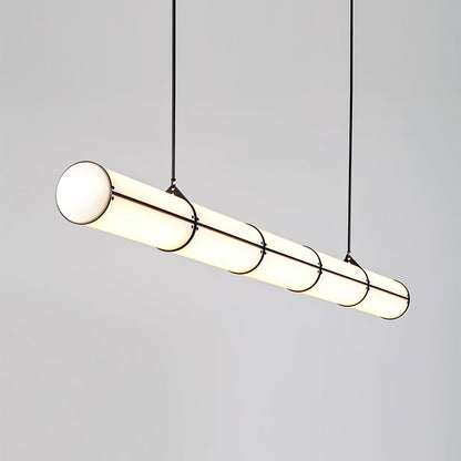 Linear Adjustable LED Overhead Fixture 59-Inch Metal Acrylic Three Color Temperatures for Dining Room Kitchen Living Space Modern Interior L