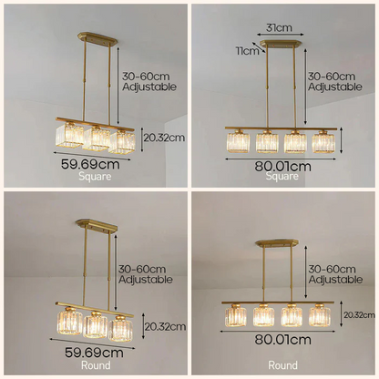 Multi-Light Overhead Fixture with Clear Glass Globes for Dining Tables & Islands – Adjustable Drop, Black Metal Frame, E27 Socket – Contempo