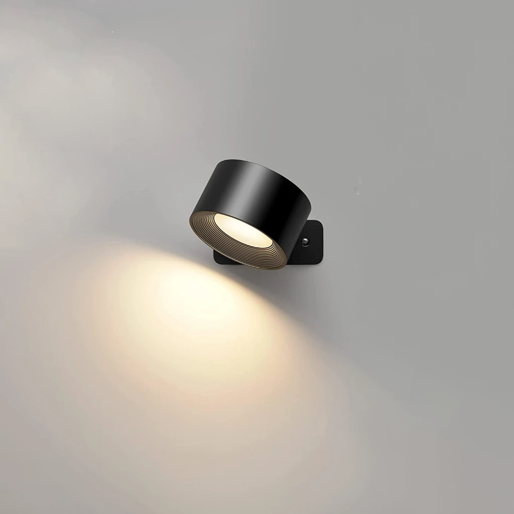 Cordless Rechargeable LED Wall Light with Remote Control | Adjustable Rotating Magnetic Sconce for Bedroom Living Room Hallway | Touch Dimmi