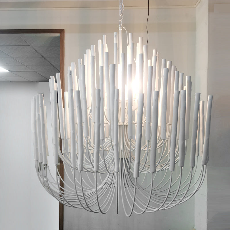 Layered Stick Pendant Light Fixture Metal Construction Adjustable Height Dining Room Entryway Foyer Modern Overhead Illumination Statement P