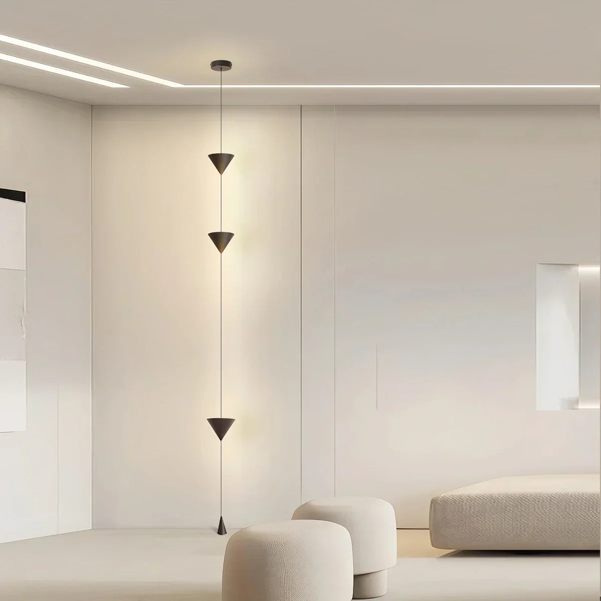 Lampadaire télescopique à LED chaude, hauteur réglable jusqu'à 3,5 mètres, colonne lumineuse verticale moderne et minimaliste pour chambre, salon, bureau à domicile, ambiance
