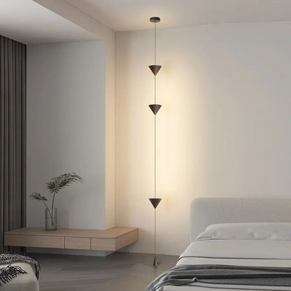 Lampadaire télescopique à LED chaude, hauteur réglable jusqu'à 3,5 mètres, colonne lumineuse verticale moderne et minimaliste pour chambre, salon, bureau à domicile, ambiance