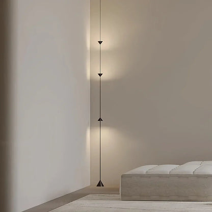 Lampadaire télescopique à LED chaude, hauteur réglable jusqu'à 3,5 mètres, colonne lumineuse verticale moderne et minimaliste pour chambre, salon, bureau à domicile, ambiance