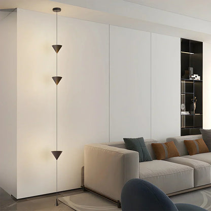 Lampadaire télescopique à LED chaude, hauteur réglable jusqu'à 3,5 mètres, colonne lumineuse verticale moderne et minimaliste pour chambre, salon, bureau à domicile, ambiance