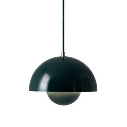 Metal Dome Pendant Light 9 in Adjustable E26 for Dining Table Kitchen Island Bedroom Mid-Century Modern Hanging Fixture