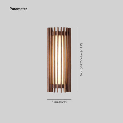 Hardwired Wood Wall Sconce with Acrylic Shade for Living Room, Bedroom & Dining Room – Modern Indoor Lighting Fixture