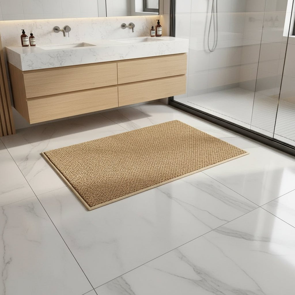 Absorbent Entryway Rug 20x32 Inches Gray Beige Coffee Geometric Pattern Non-Slip Indoor Outdoor Doormat for Home Apartment