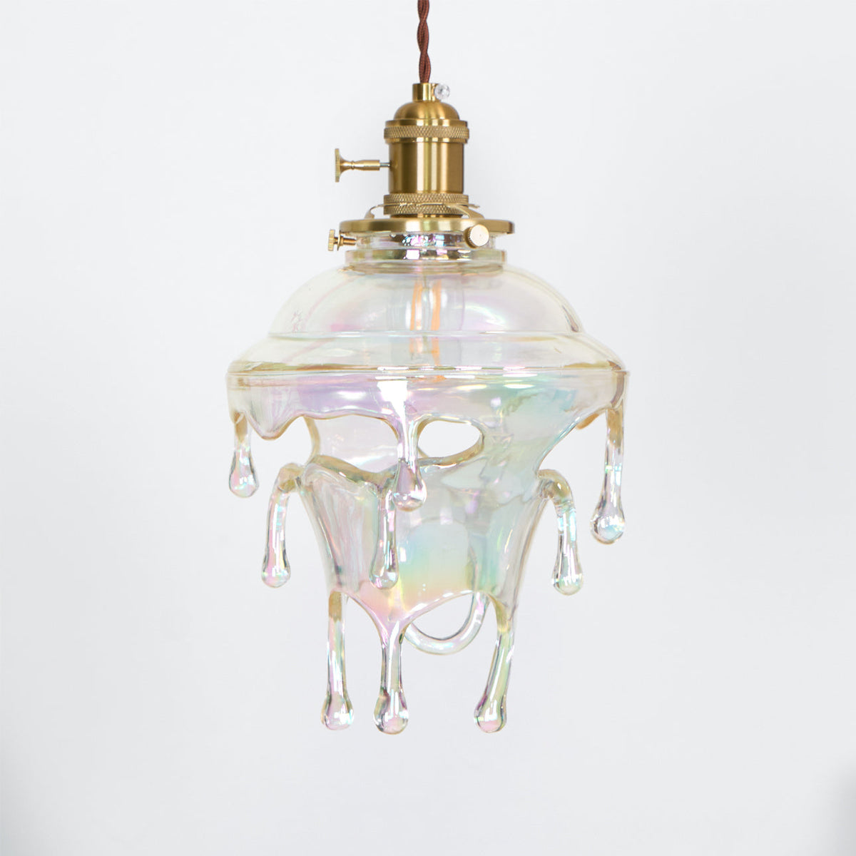 Resin Drip Hanging Lamp for Dining Room & Kitchen | Adjustable Cord Ceiling Fixture | LED or Edison Bulb Compatible | Modern Art Statement P