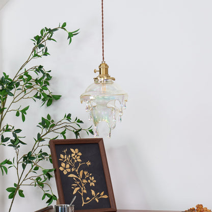 Resin Drip Hanging Lamp for Dining Room & Kitchen | Adjustable Cord Ceiling Fixture | LED or Edison Bulb Compatible | Modern Art Statement P