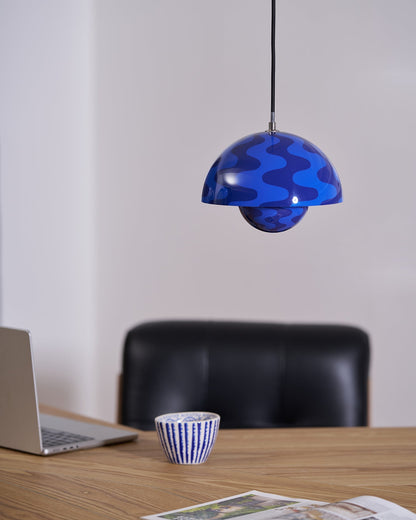 Geometric Aluminum Hanging Fixture 9 Inch Matte Modern Overhead Illumination for Kitchen Dining Room Entry