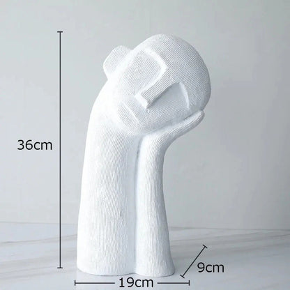 Dare Figurine - Modern Abstract Resin Sculpture, Asymmetrical Design