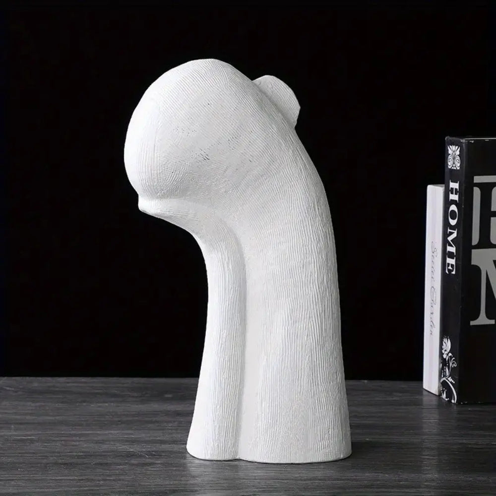 Dare Figurine - Modern Abstract Resin Sculpture, Asymmetrical Design