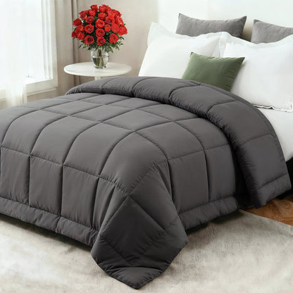 Confort douillet | Couette en duvet toutes saisons avec garnissage en fibres ultra-douces | Conception respirante pour un sommeil idéal toute l'année
