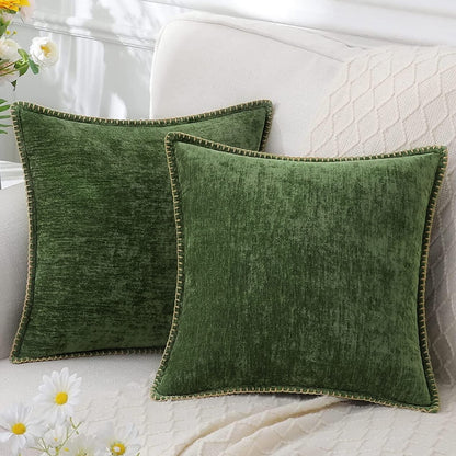 Housse de coussin décorative en chenille, taie d'oreiller pour canapé, housse de coussin pour chambre et salon