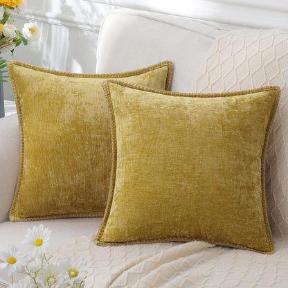 Decorative Luxury Cushion | Soft Chenille Fabric with Elegant Design | Cozy Addition for Home Decor