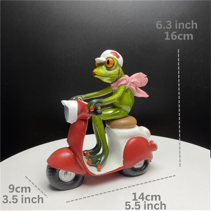 Decorative Resin Frog Sculpture for Home and Office - Unique Design, Durable Material