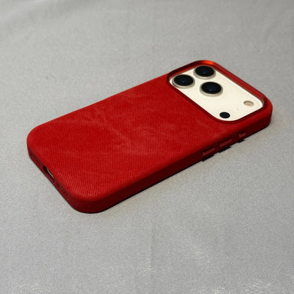 Fabric-Wrapped Phone Case with Wireless Charging for iPhone 13-17 Series – Anti-Fingerprint Protective Cover