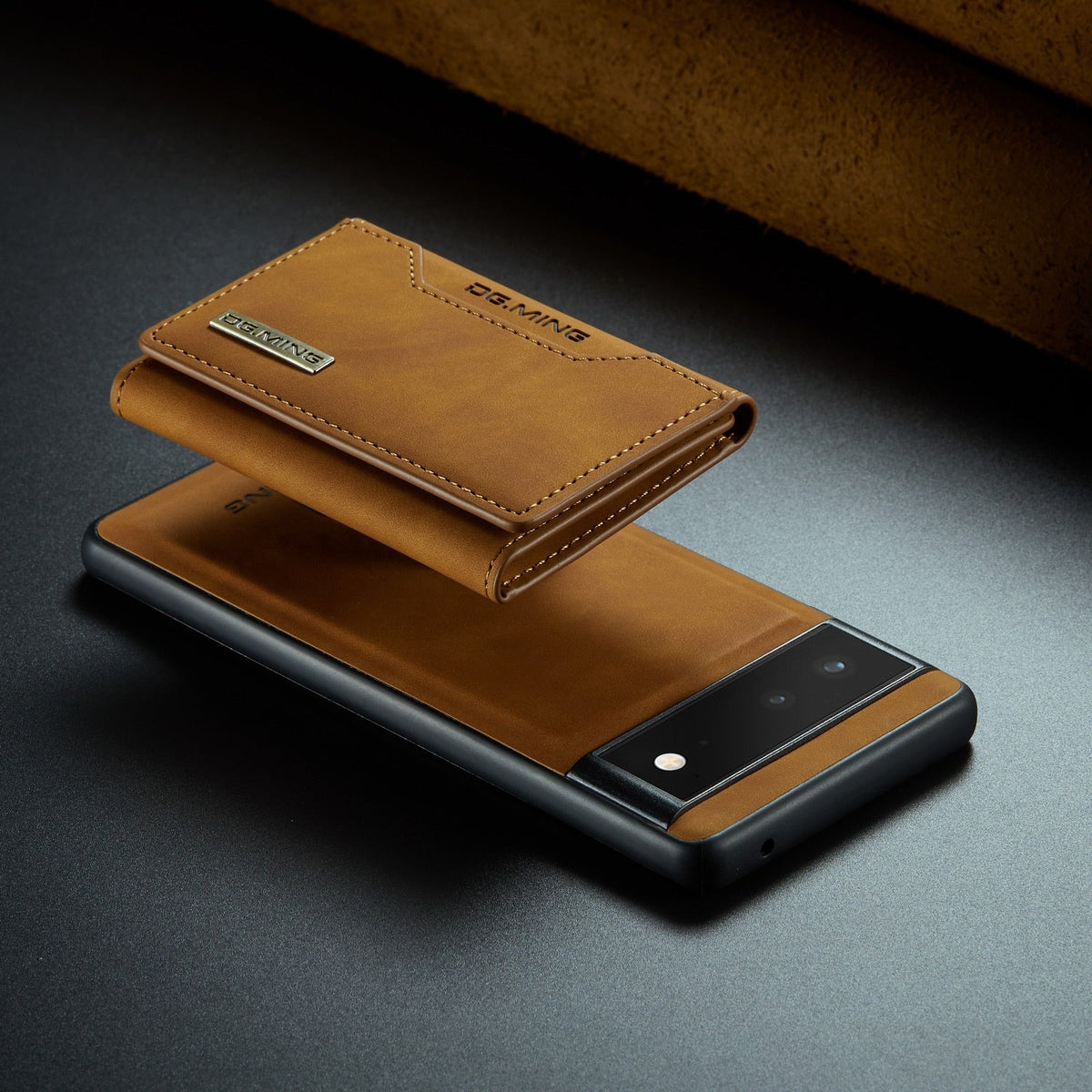 Magnetic Leather Wallet Case for Google Pixel – Detachable Card Holder with Raised Screen Protection & Microfiber Interior