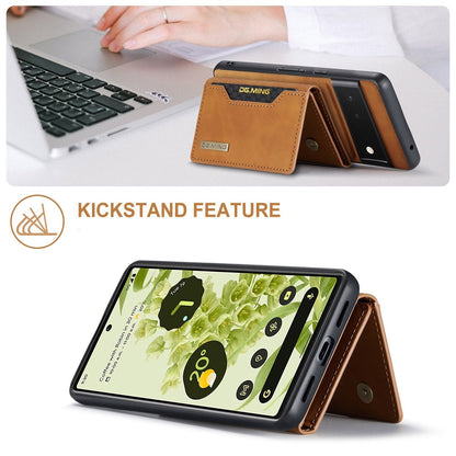 Magnetic Leather Wallet Case for Google Pixel – Detachable Card Holder with Raised Screen Protection & Microfiber Interior