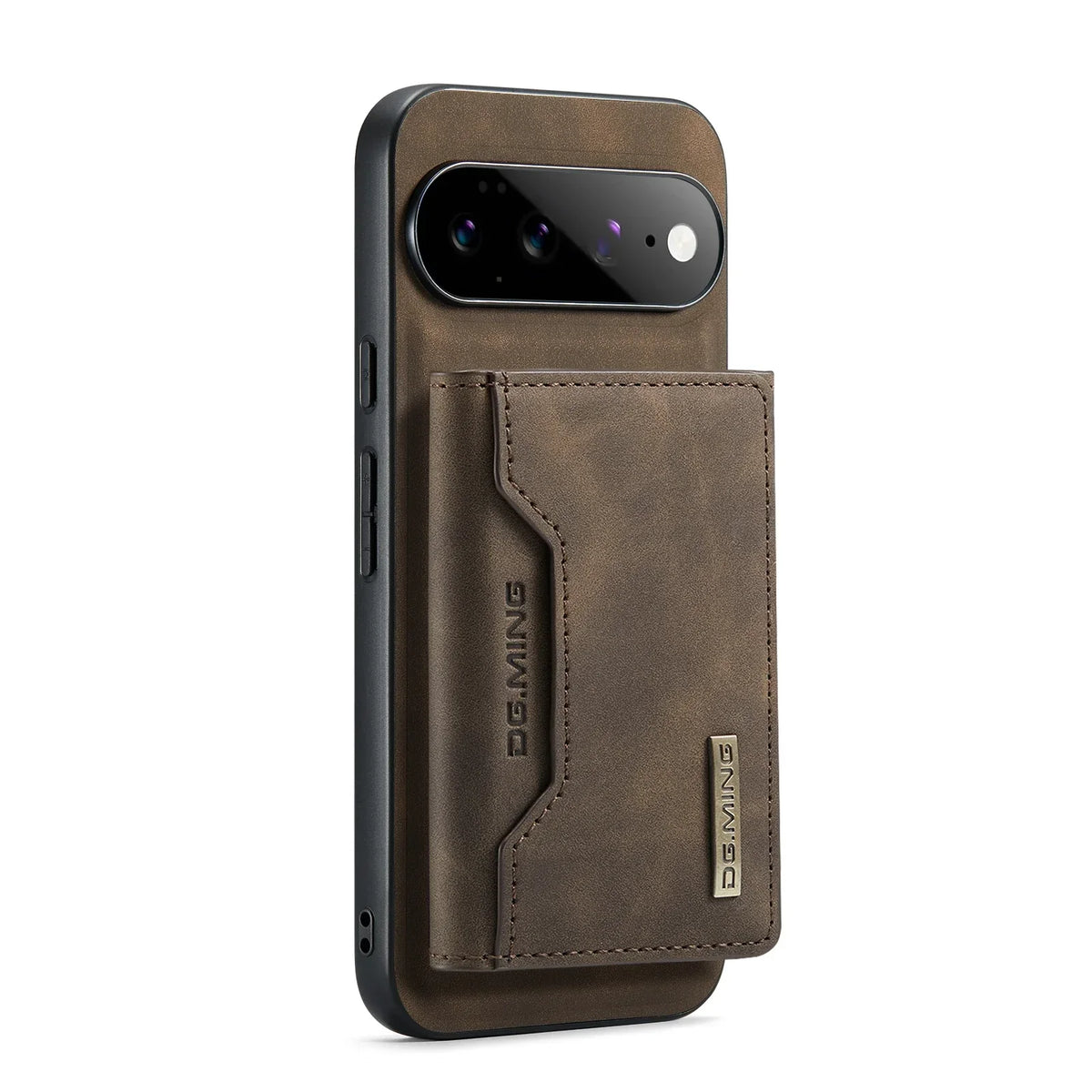Magnetic Leather Wallet Case for Google Pixel – Detachable Card Holder with Raised Screen Protection & Microfiber Interior