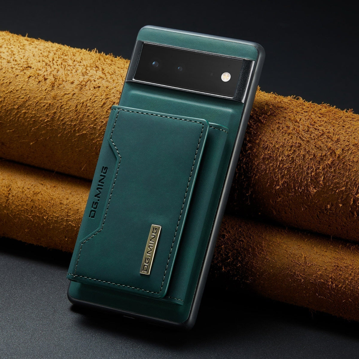 Magnetic Leather Wallet Case for Google Pixel – Detachable Card Holder with Raised Screen Protection & Microfiber Interior