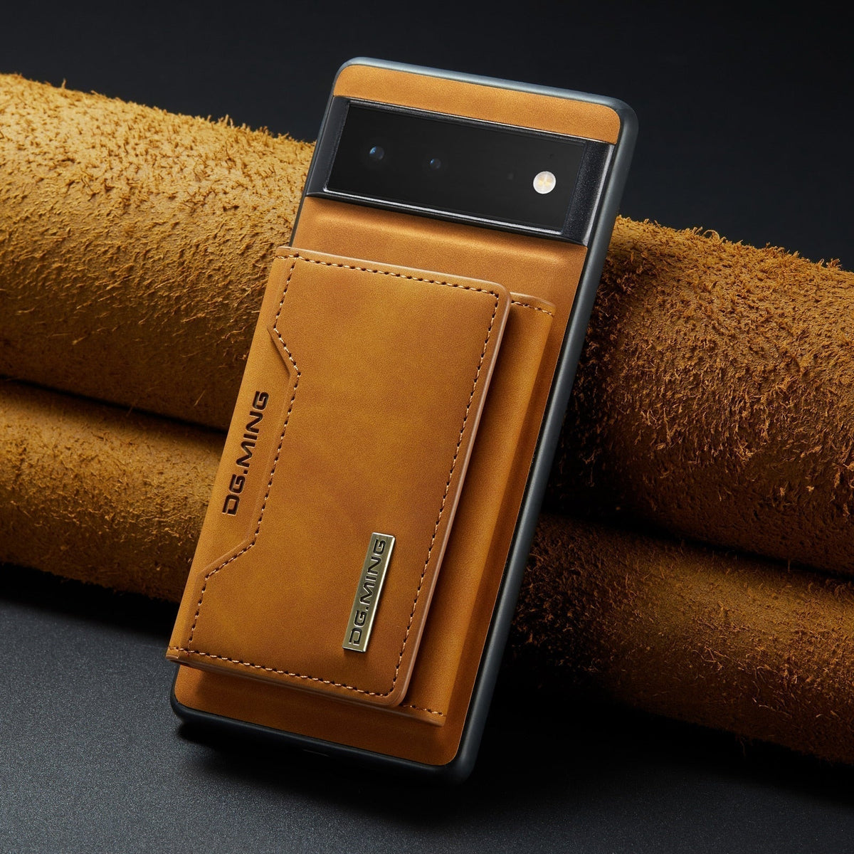 Magnetic Leather Wallet Case for Google Pixel – Detachable Card Holder with Raised Screen Protection & Microfiber Interior