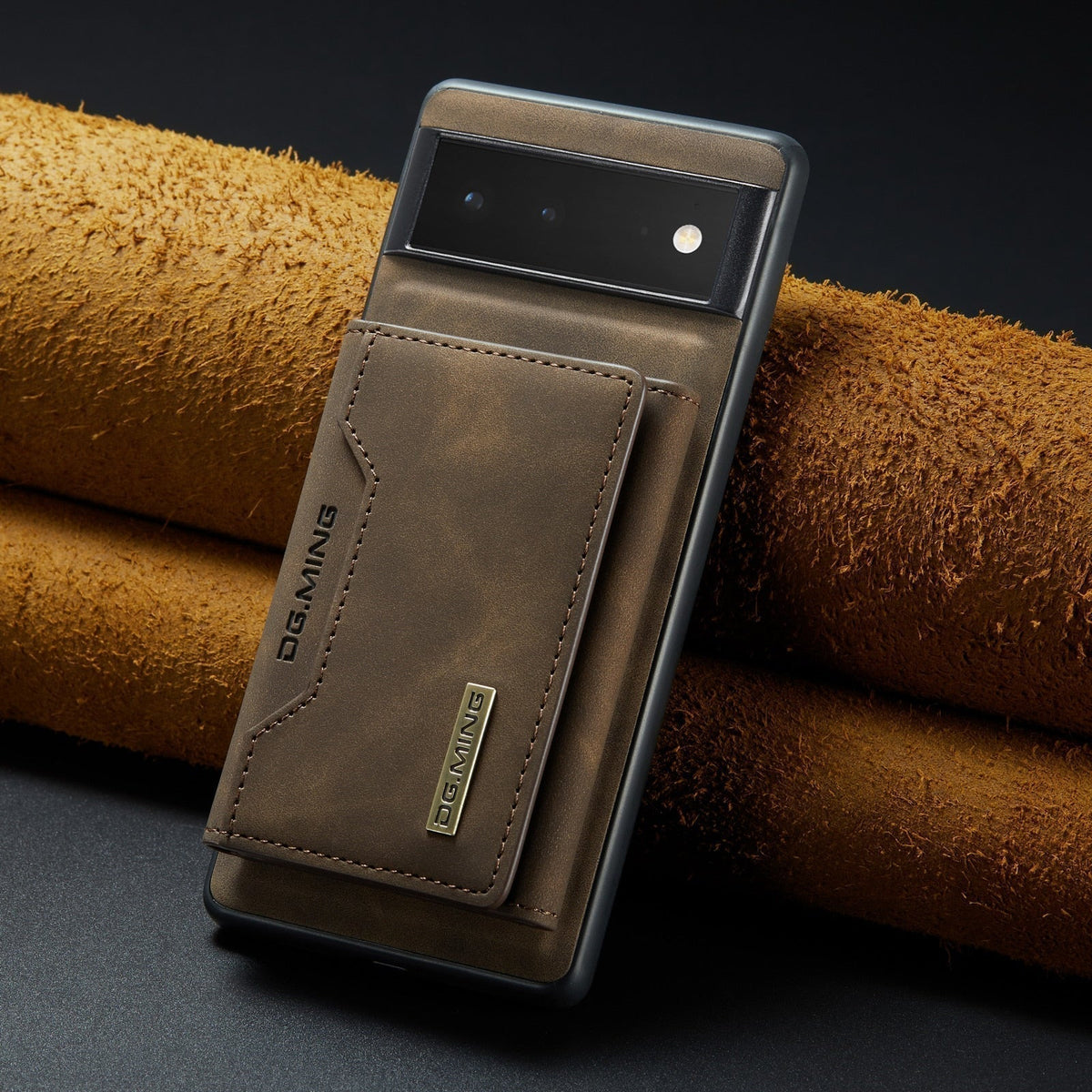 Magnetic Leather Wallet Case for Google Pixel – Detachable Card Holder with Raised Screen Protection & Microfiber Interior