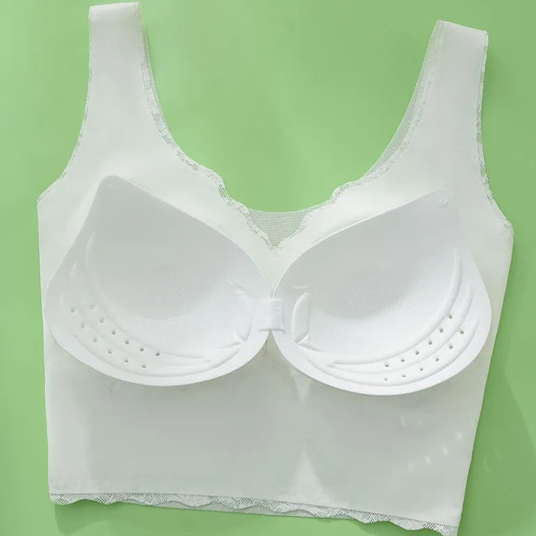 Wireless Pull-On Lift Bra with Wide Straps for Everyday Comfort & Back Support