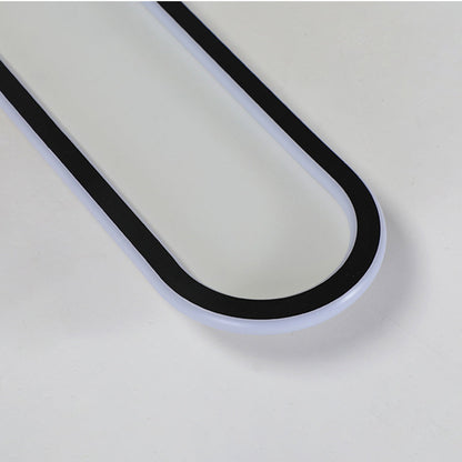 Oval Ceiling Light Fixture with Integrated LED Strip – Modern Flush Mount for Hallway, Bedroom & Living Room