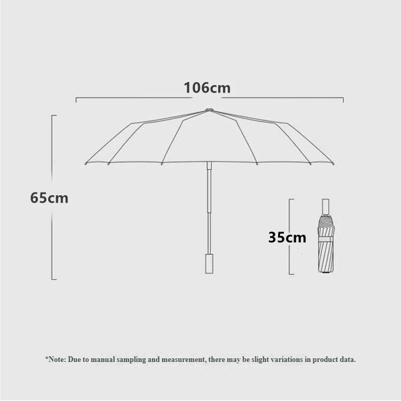 Windproof Auto-Open Compact Umbrella with Wood Grip for Rain & Travel – Large Canopy Folding Design for Golf, Commute & Everyday Storm