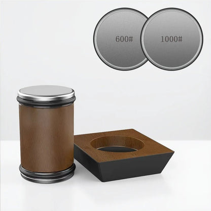 Diana Knife Sharpener Set - Diamond Grinder with Wooden Base