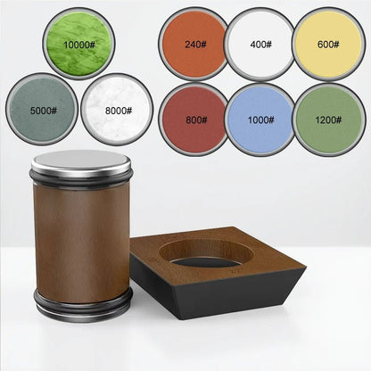 Diana Knife Sharpener Set - Diamond Grinder with Wooden Base